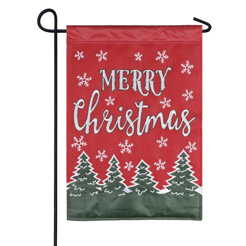 Christmas Tree Flakes Garden Flag